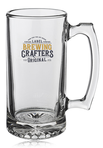 12 oz. Libbey Groomsmen Glass Beer Mugs 11