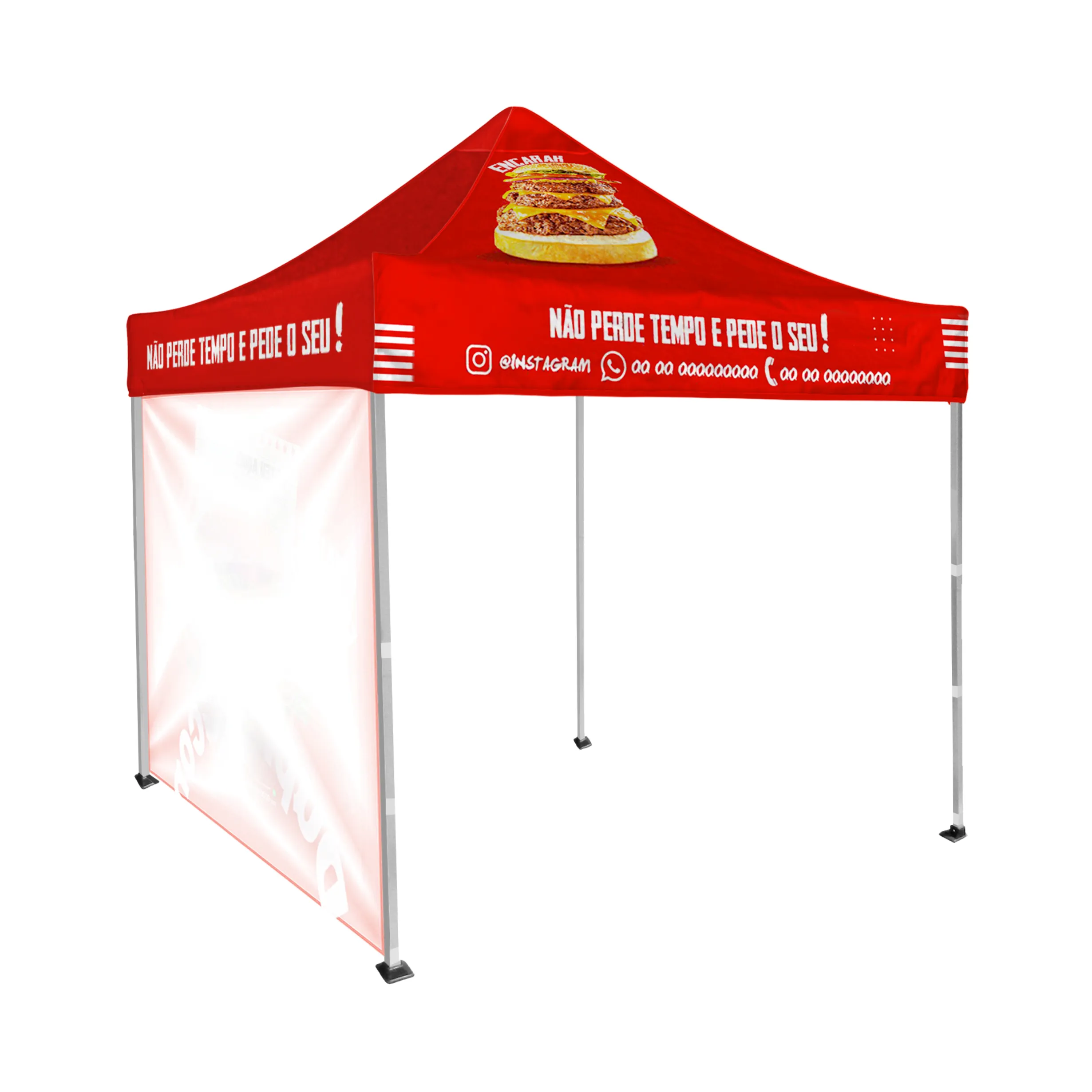 10'x10' Tent Canopy with frame and one full wall 2