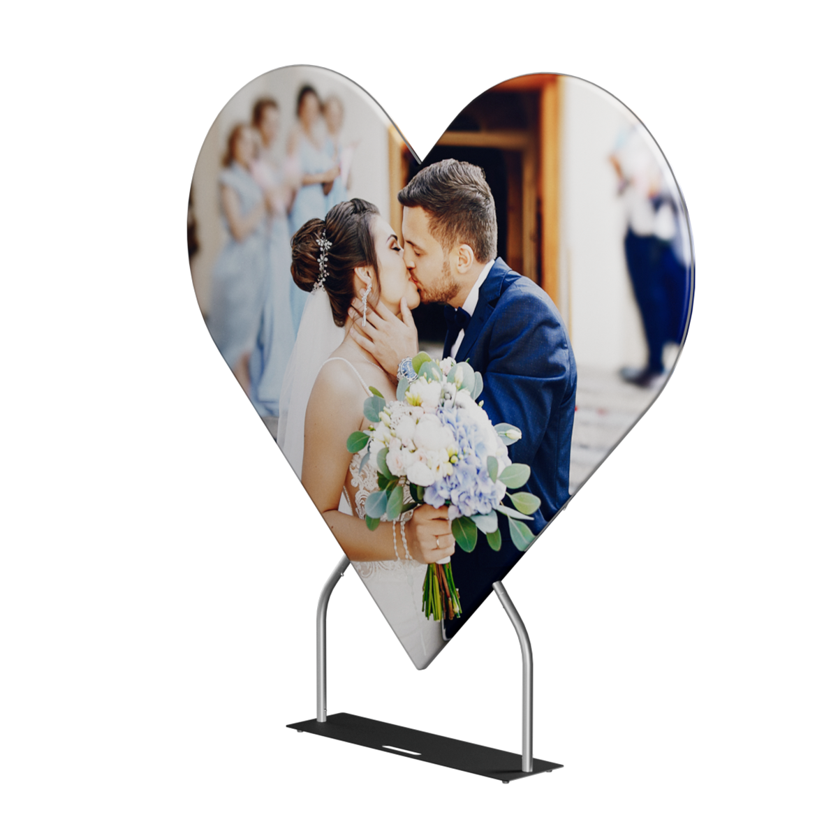 79"wx77"h Heart Shaped Backdrop Display Kit - Double Side Imprint 4