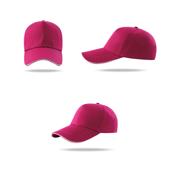 Stock Poly Cotton 5 Panel Cap, Double Buckle Back Fastener 21