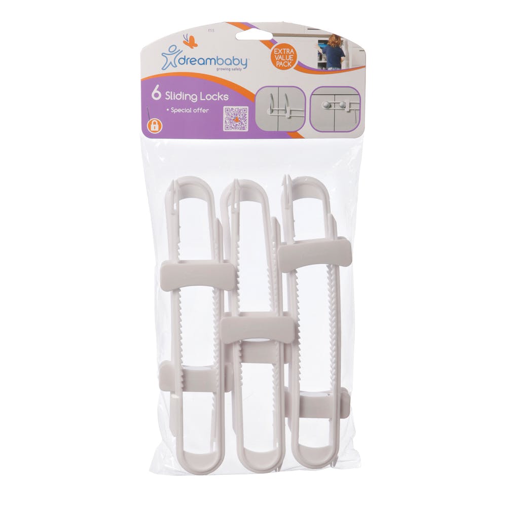 Sliding Locks - White 6 Pack 2
