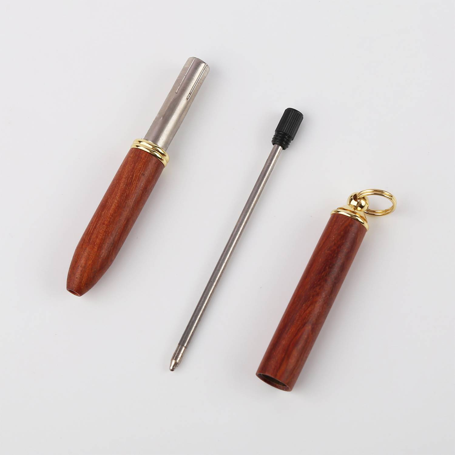 Portable wooden brass metal ballpoint pen 5
