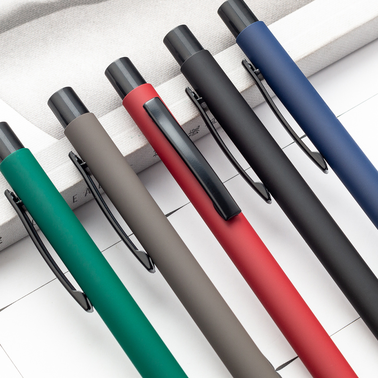 Soft-Touch Metal Click Ballpoint Pens 2