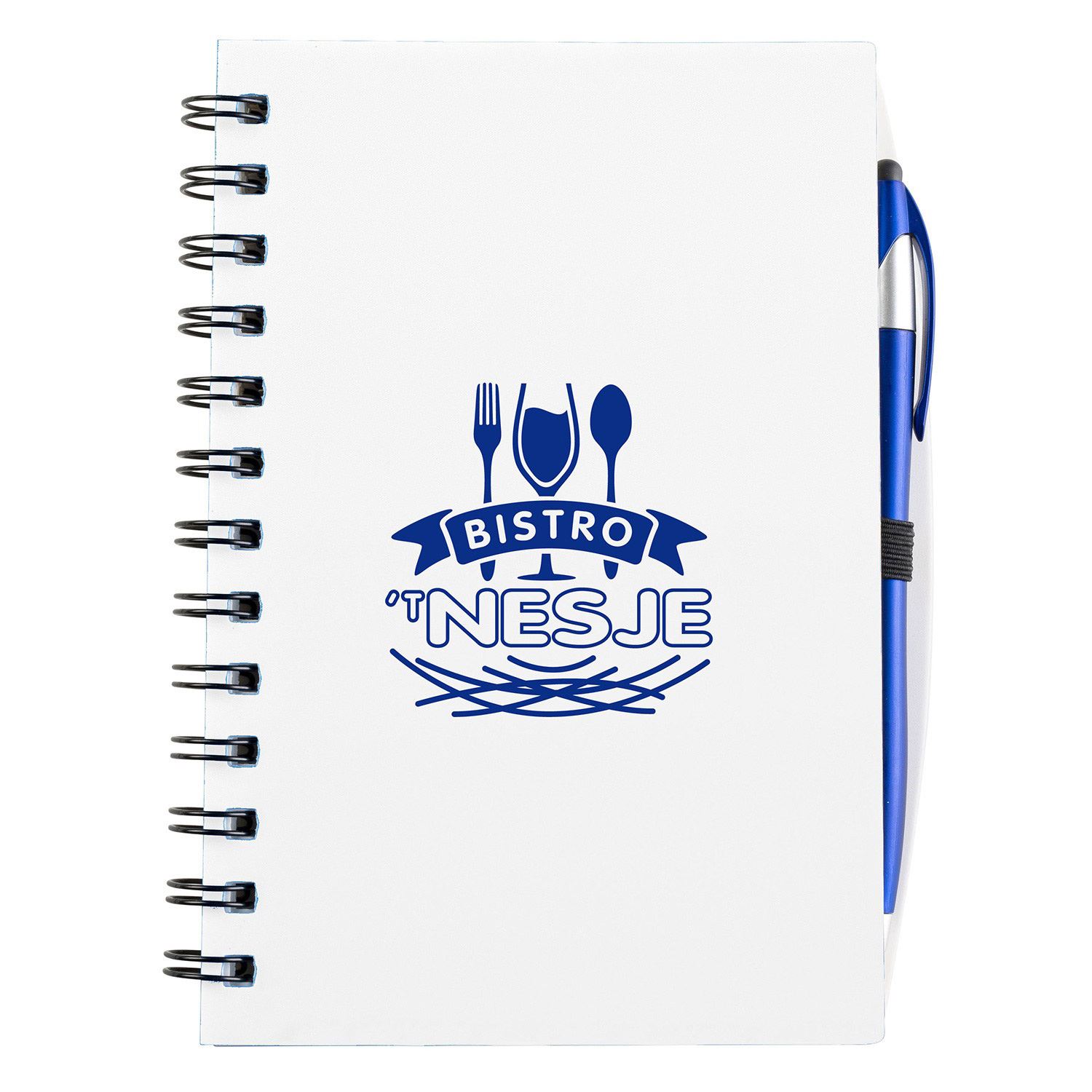 Plastic Spiral Bound Journal w/Pen 5