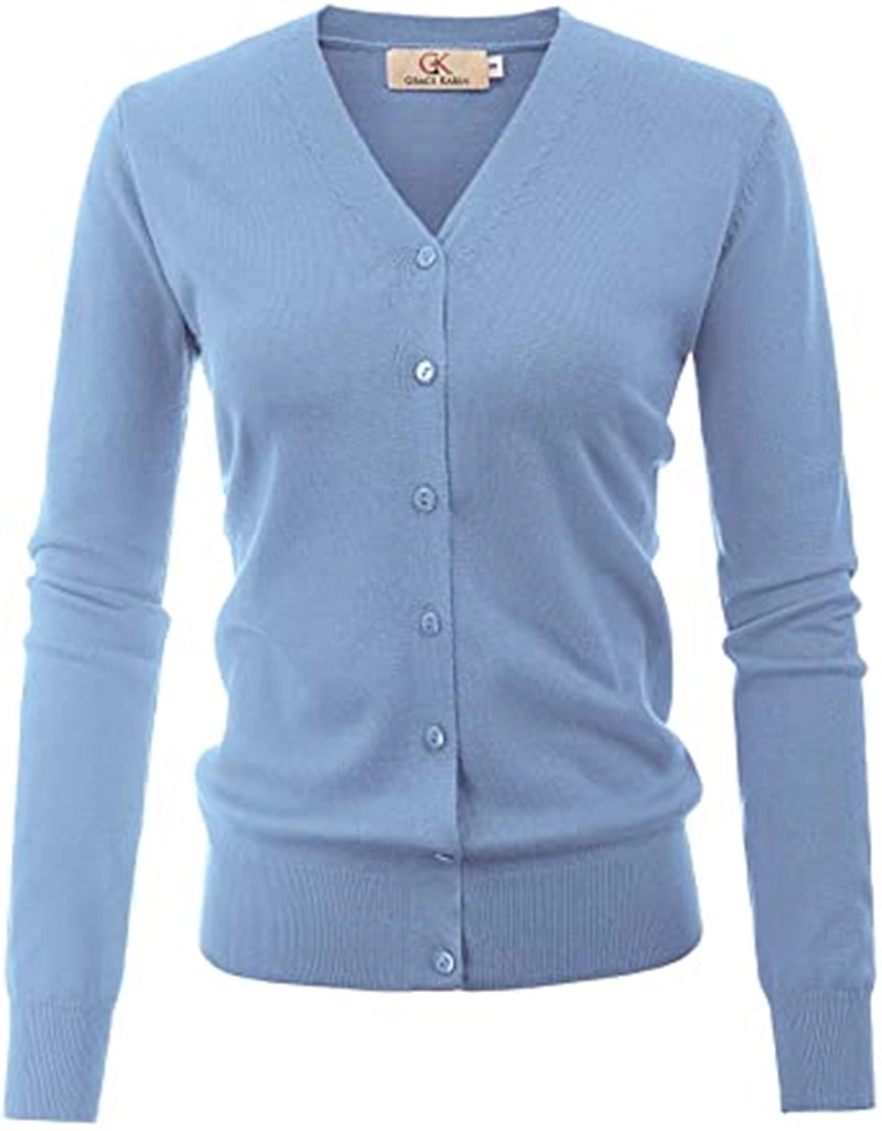 V-Neck Cardigan Sweater, custom hoodie or sweatshirt with logo imprint 2