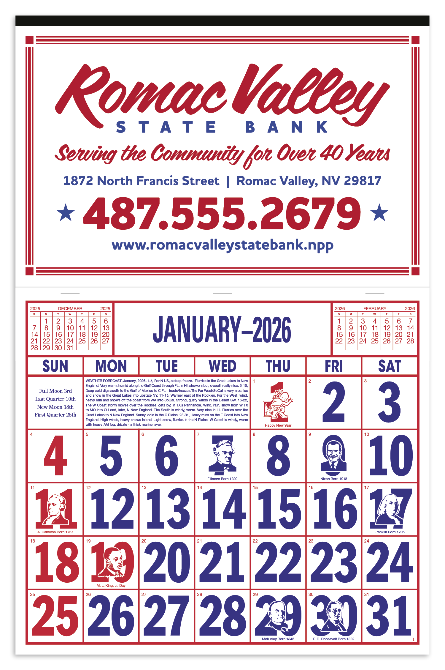 Skinner & Kennedy® Apron Style Calendar 21