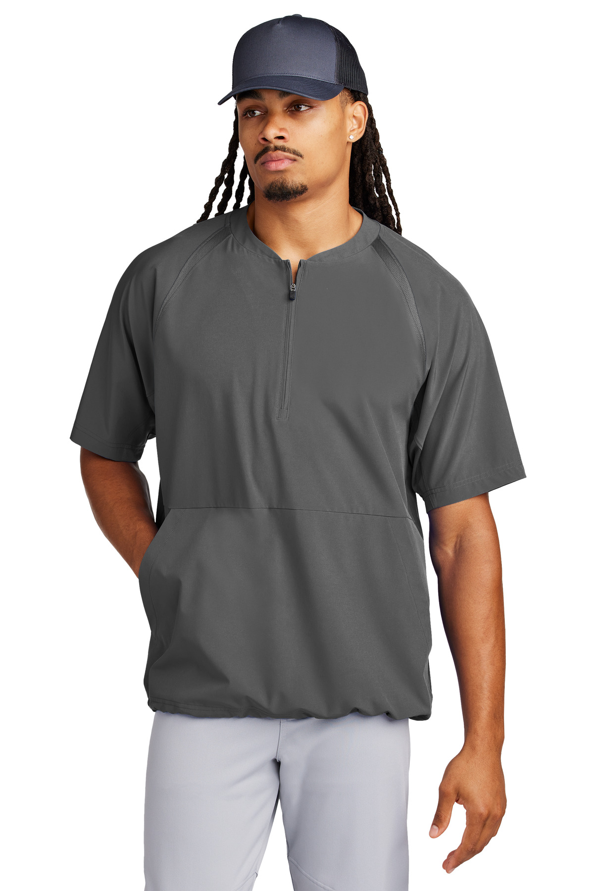 Sport-Tek Repeat 1/2-Zip Short Sleeve Jacket JST489 12