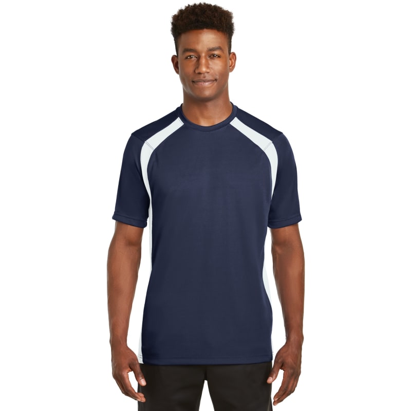 Sport-Tek Dry Zone Colorblock Crew. 4