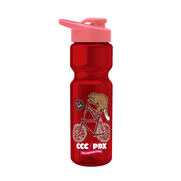 Blazer 28oz Transparent Bike Bottle w/Drink-thru Lid 916