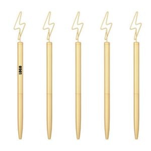 Lightning Shaped Paper Clip Twist Metal Pen 10