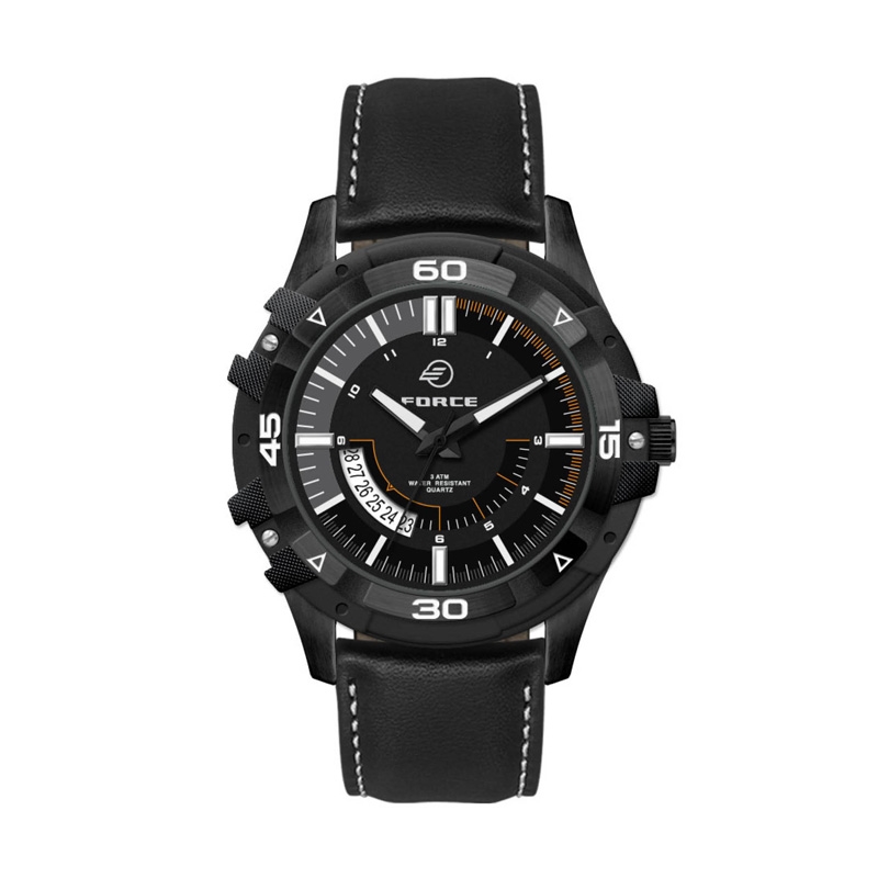 44MM, BLACK METAL CASE, 3-HAND MVT, DTE