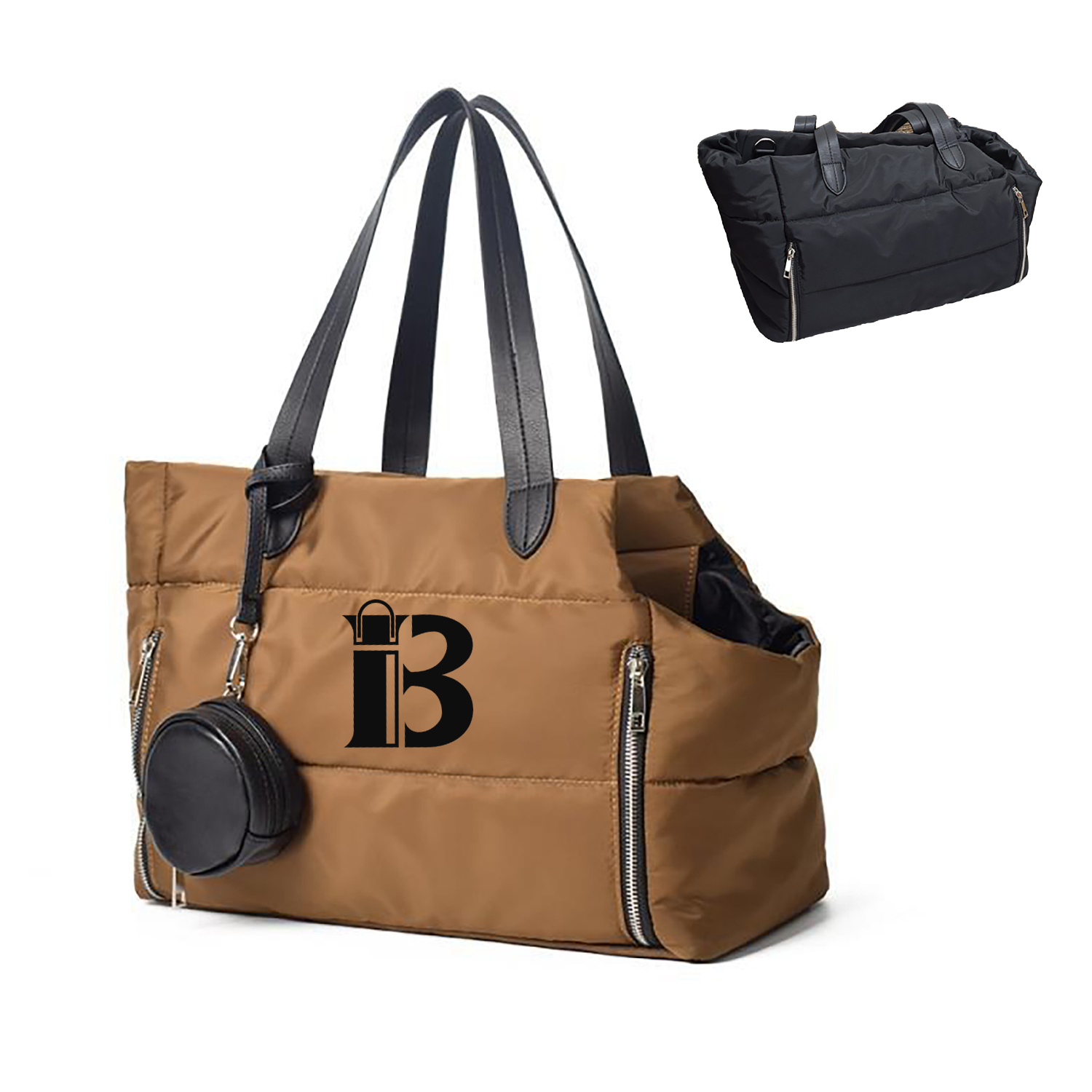 Large Capacity Nylon Pet Carrier Tote Bag w/ Coin Purse 2
