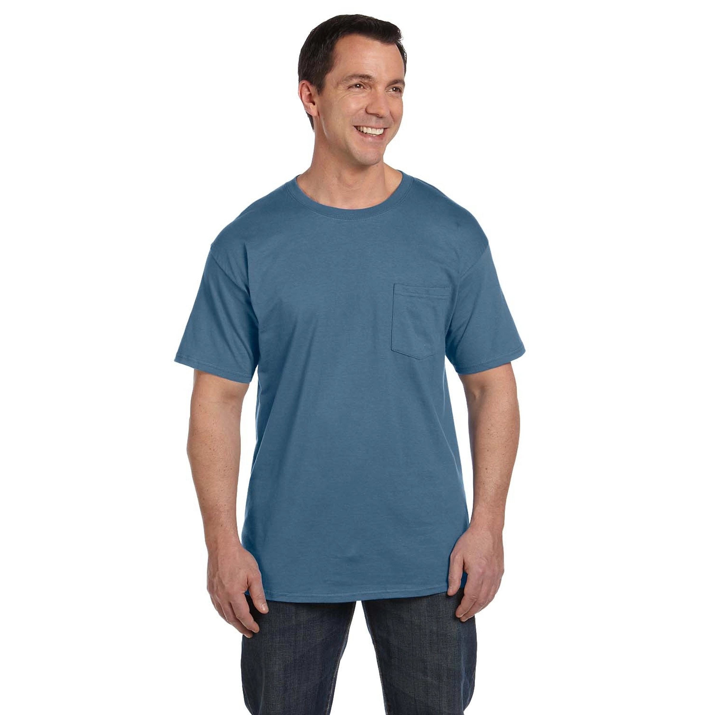 Hanes Adult 6.1 oz Beefy-T with Pocket 2
