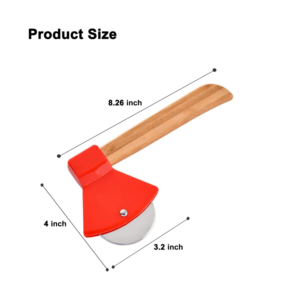 Axe Shaped Pizza Cutter with Handle 2
