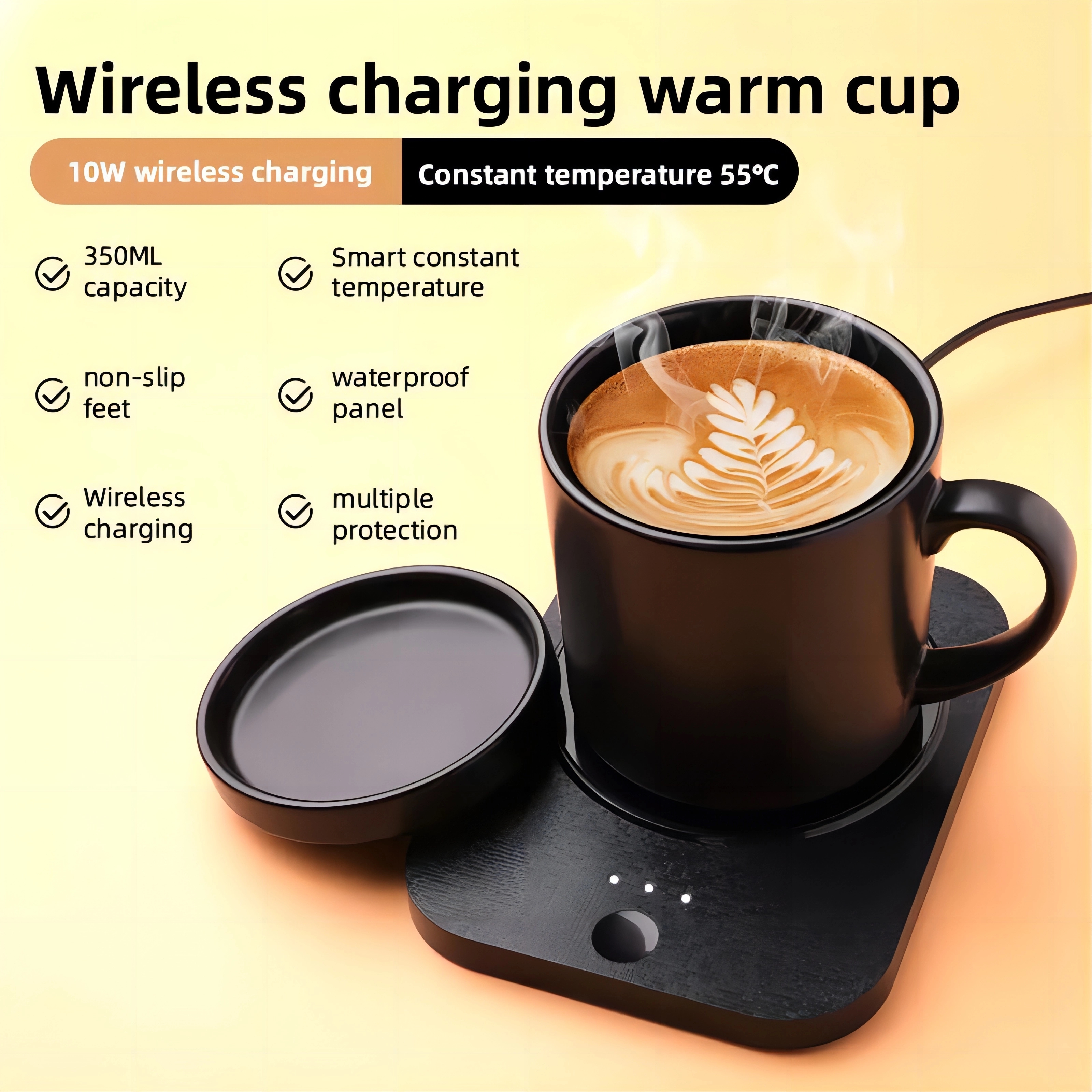 Ceramic Temperature Control Warmer Smart Coffee Mugs 6