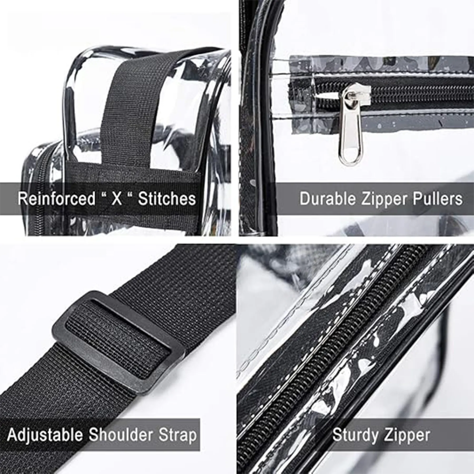 Stadium Approved Clear Crossbody Messenger Shoulder Bag 5