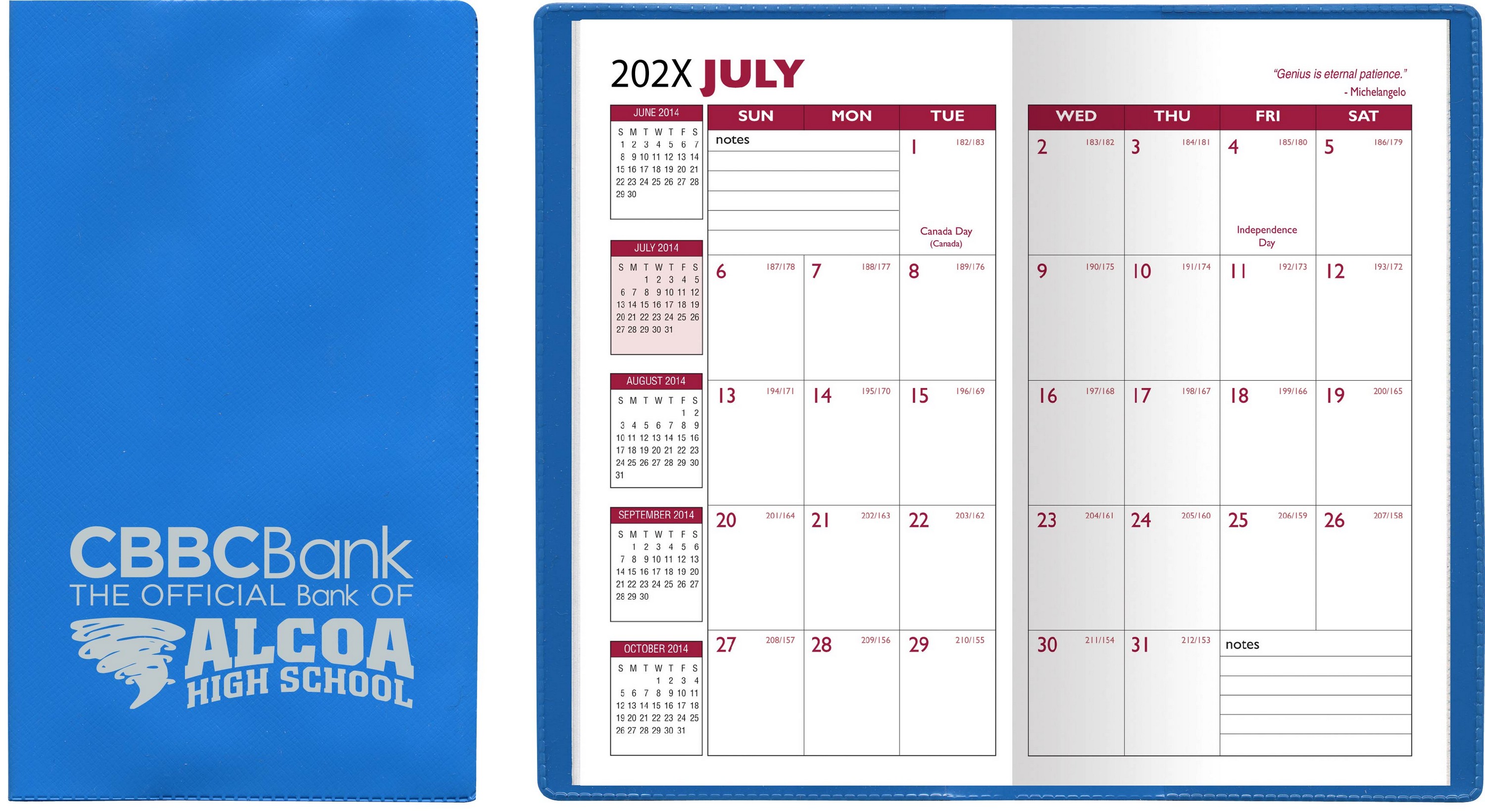 Standard Vinyl Academic Monthly Pocket Planner 7