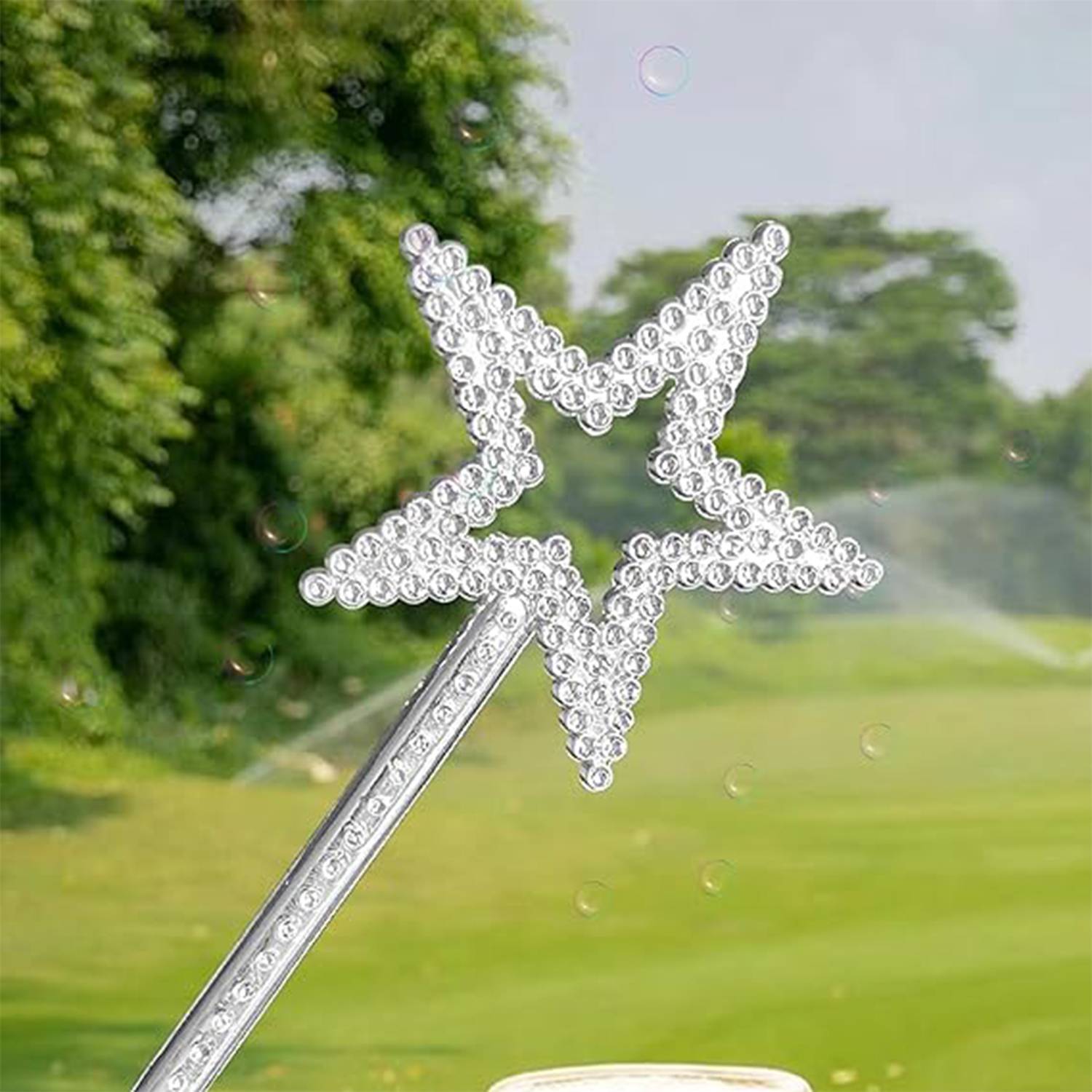 Plastic Silver Fairy Princess Wand 3
