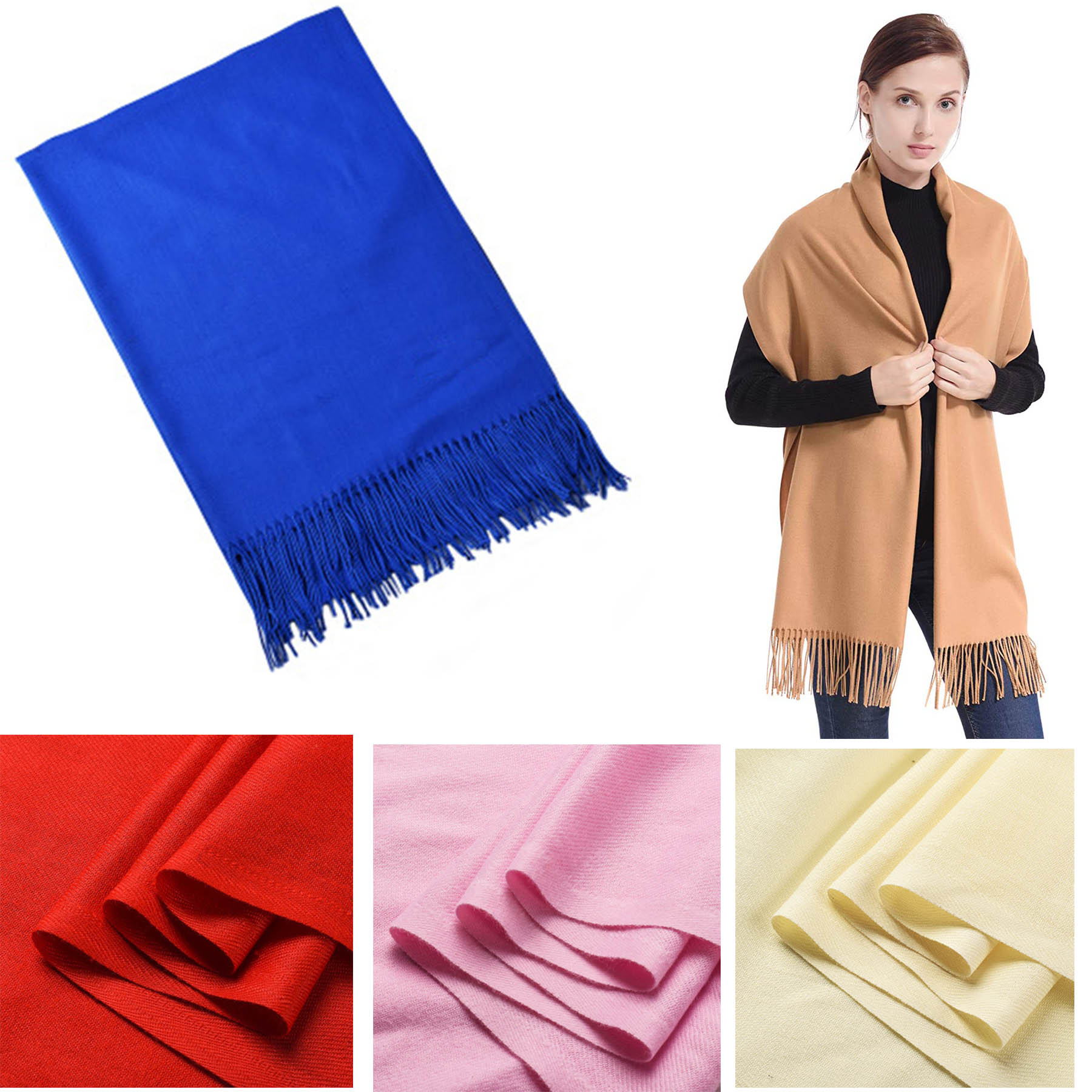 Solid Color Imitation Cashmere Scarf 2