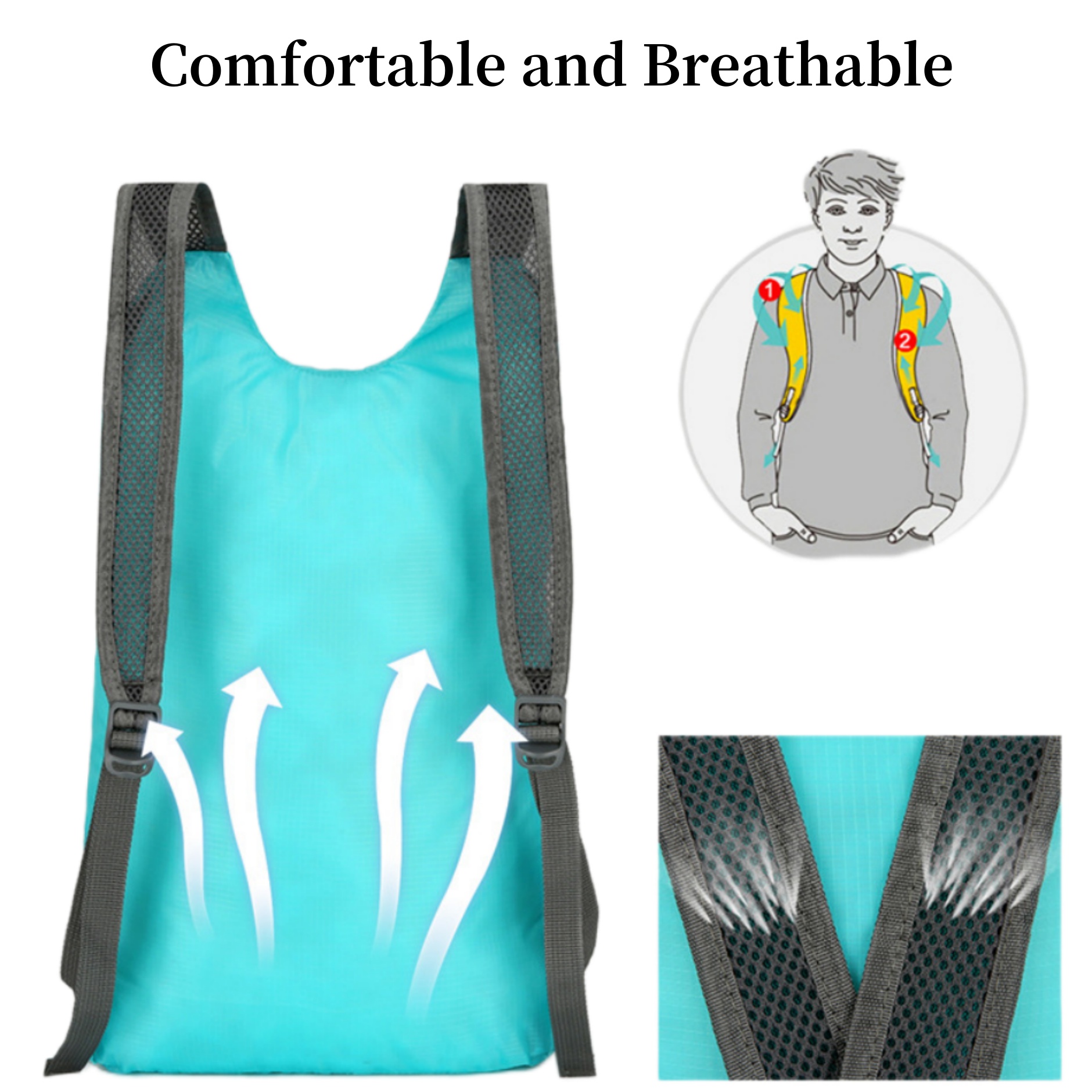 Lightweight Foldable Travel Backpack Hiking Daypack 16