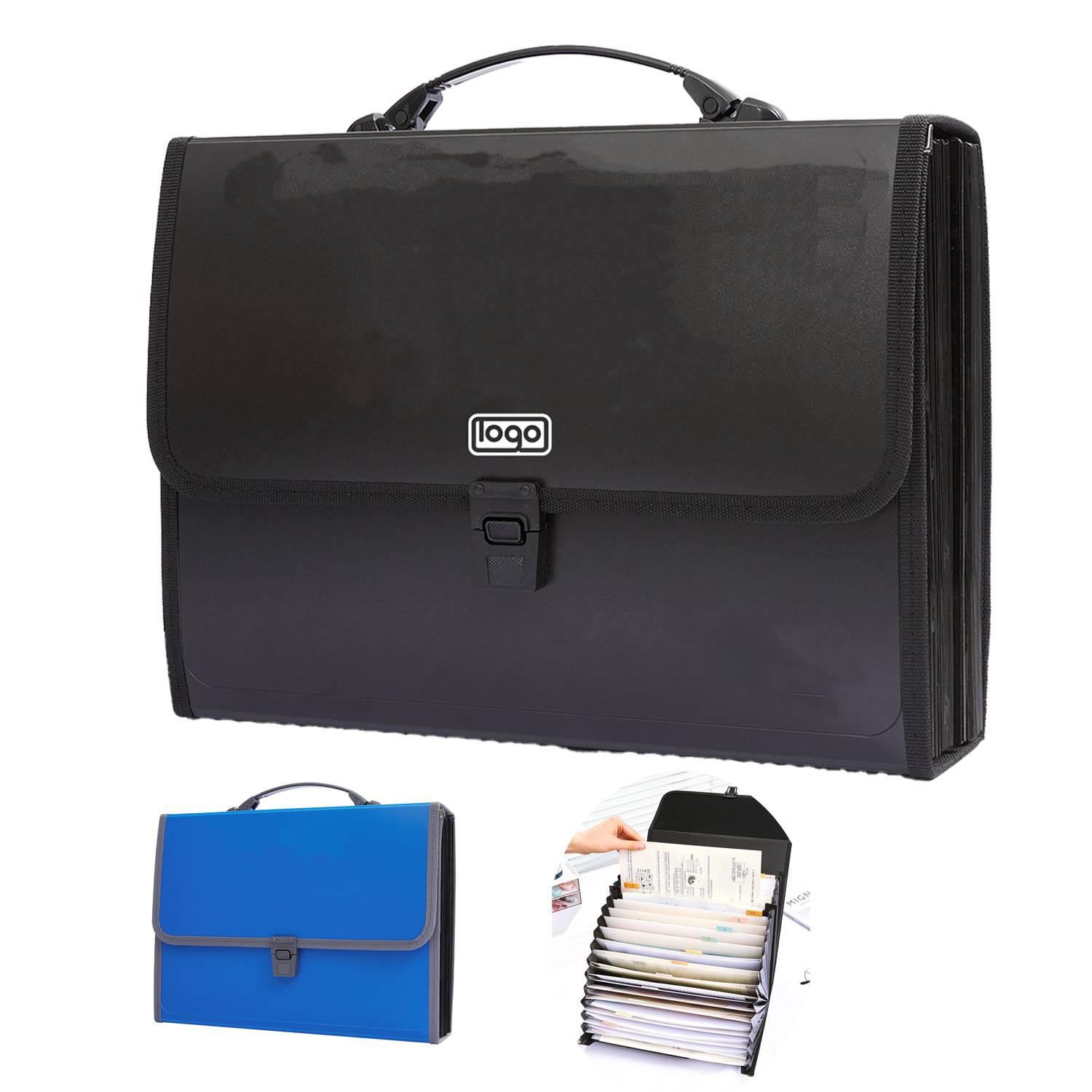 26 Compartment Portable File Folder Storage Bag 6