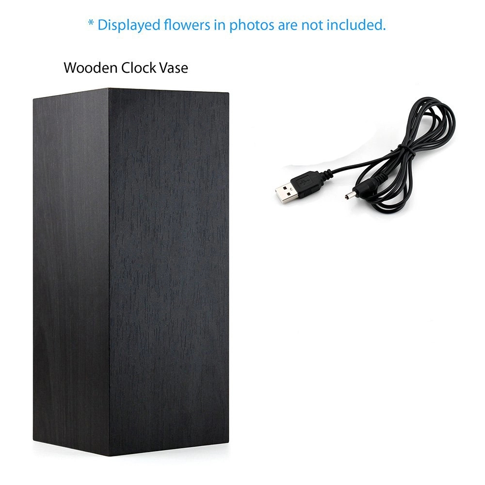 Wooden Digital Pen Holder Clock 2