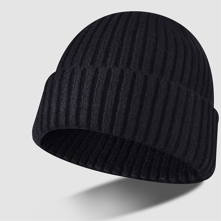 Custom Embroidery Thick Ribbed Knit Beanie 4