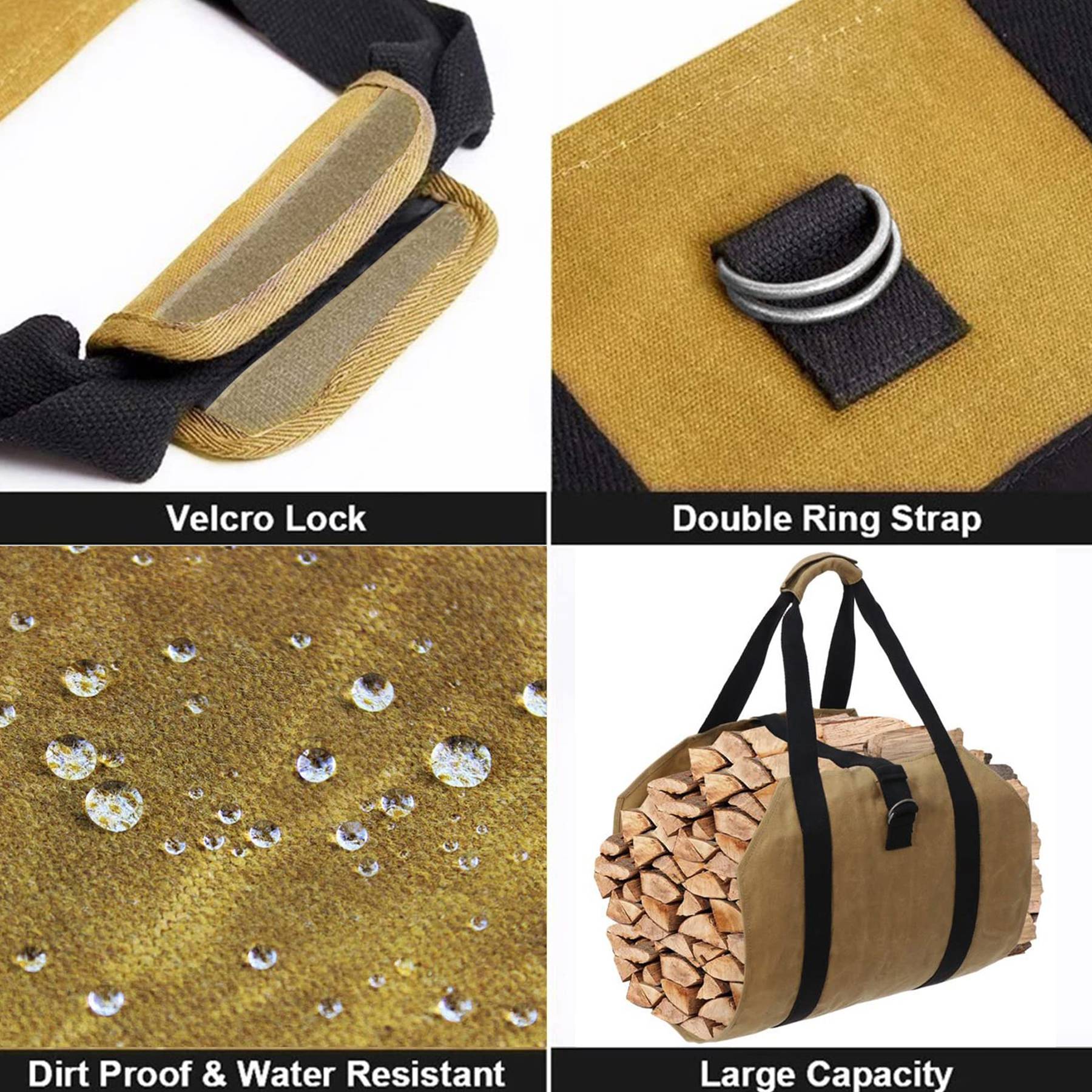 Outdoor multi-functional portable firewood storage bag 4