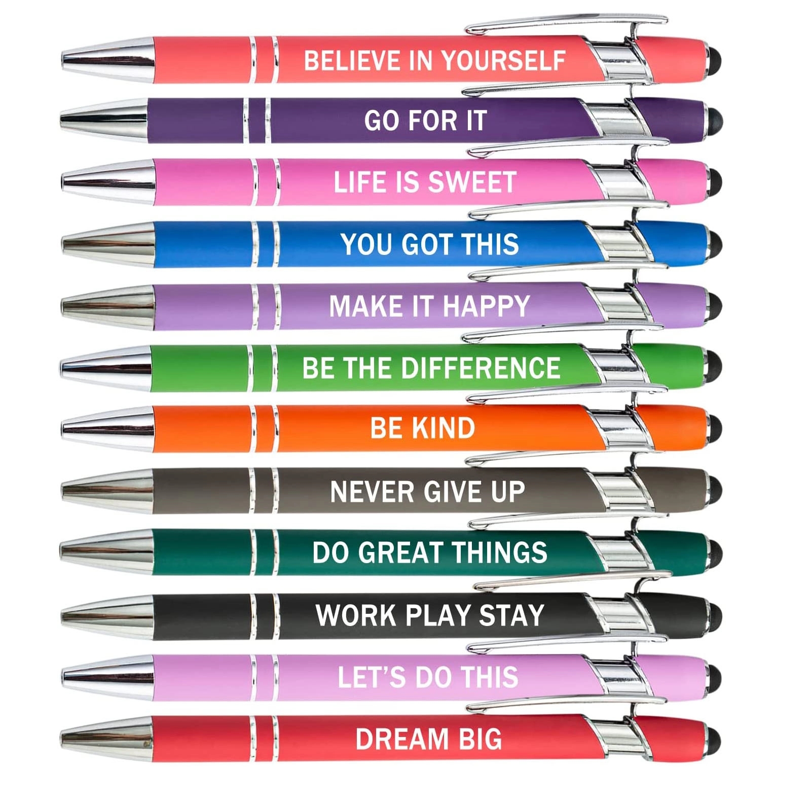 Retractable Touch Aluminum Stylus Pen Laser Engraved 3