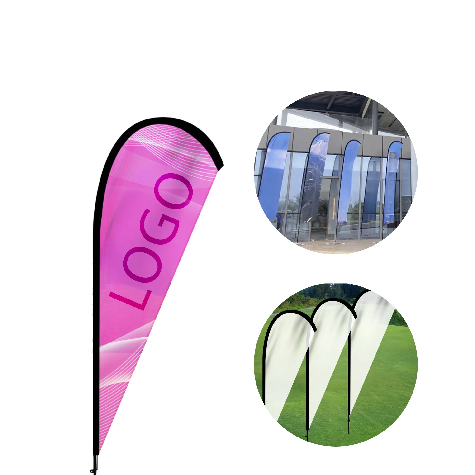 MOQ 10 PCS Drop Shaped Water Filled Flag 2