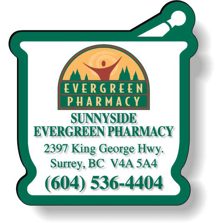 Stock Pestle & Mortar Magnet .020 (1.94" x 2.125"), Full Colour Digital, White Vinyl Topcoat