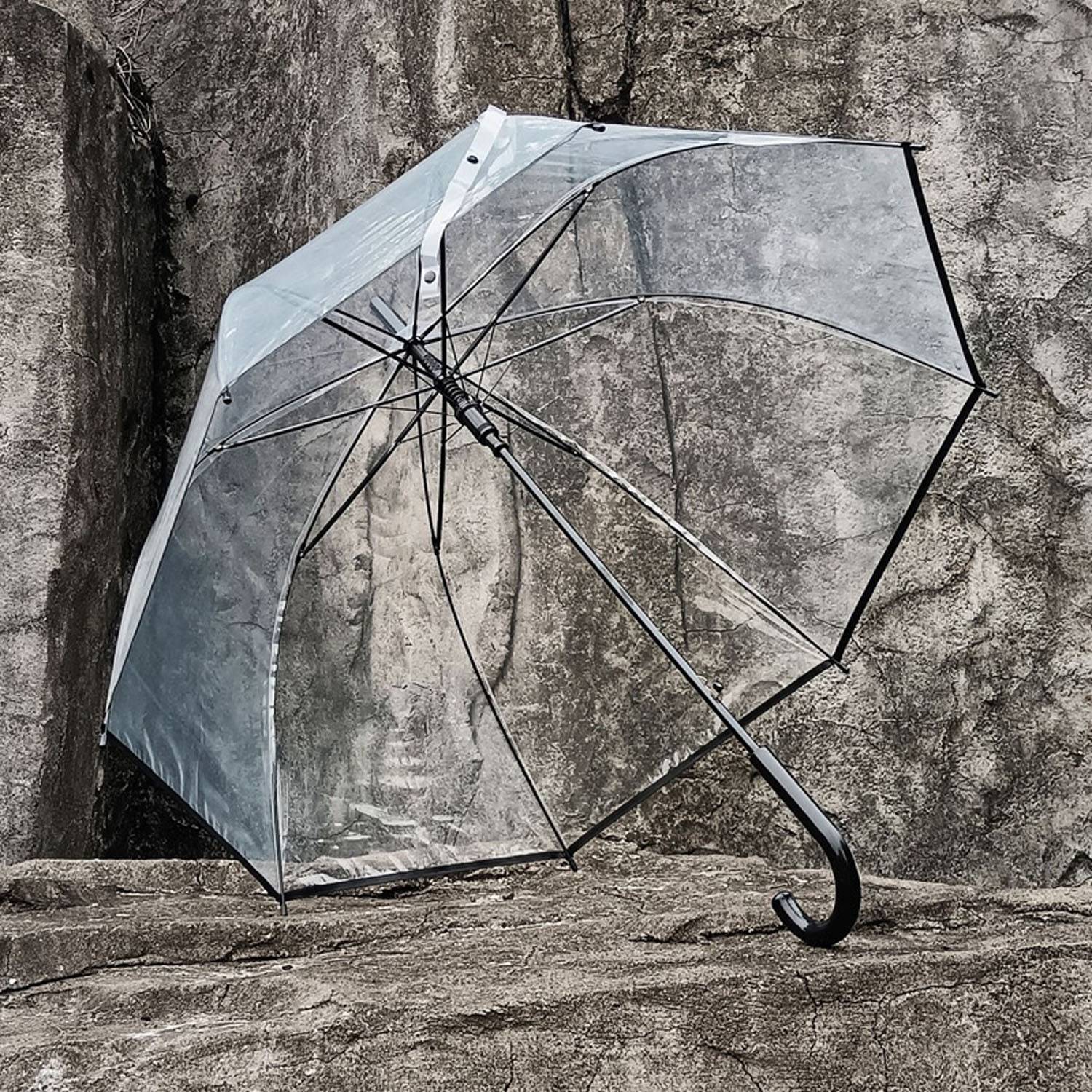 Large Auto Windproof Transparent Dome Umbrella 7