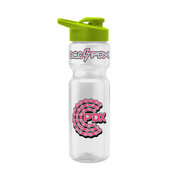 Blazer 28oz Transparent Bike Bottle w/Drink-thru Lid 2607