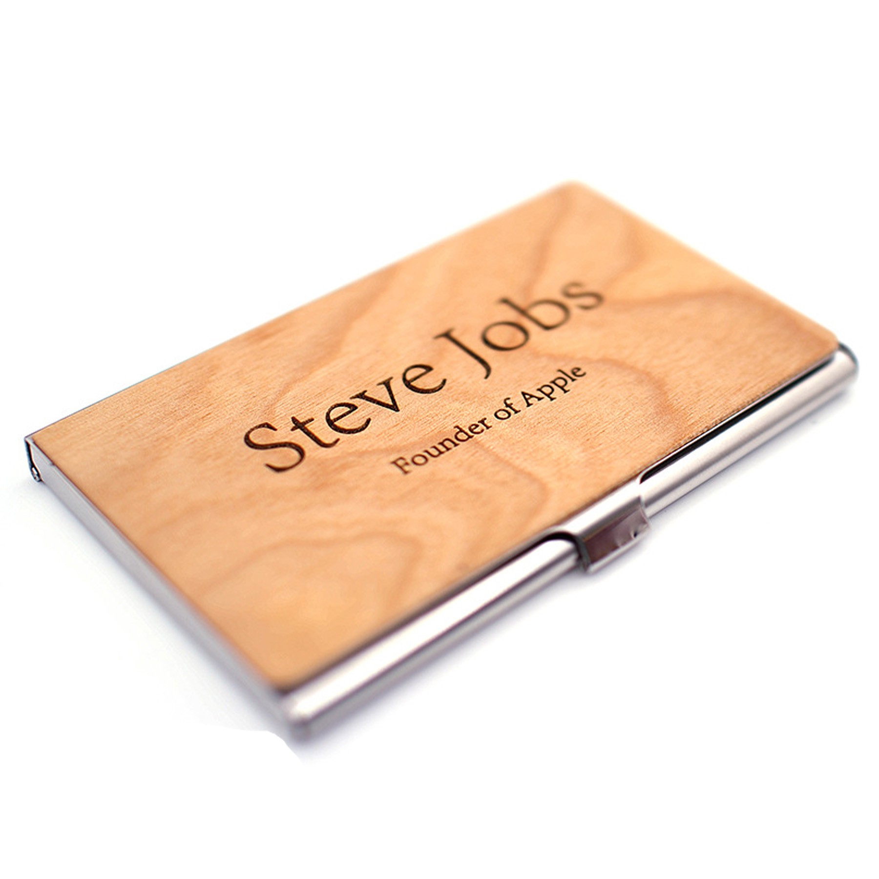 Business Black Walnut Wood Card Holder 3