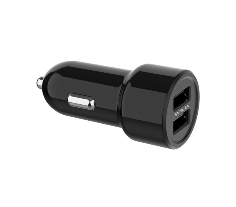 Dual Port USB Car Charger, 15.5W 2