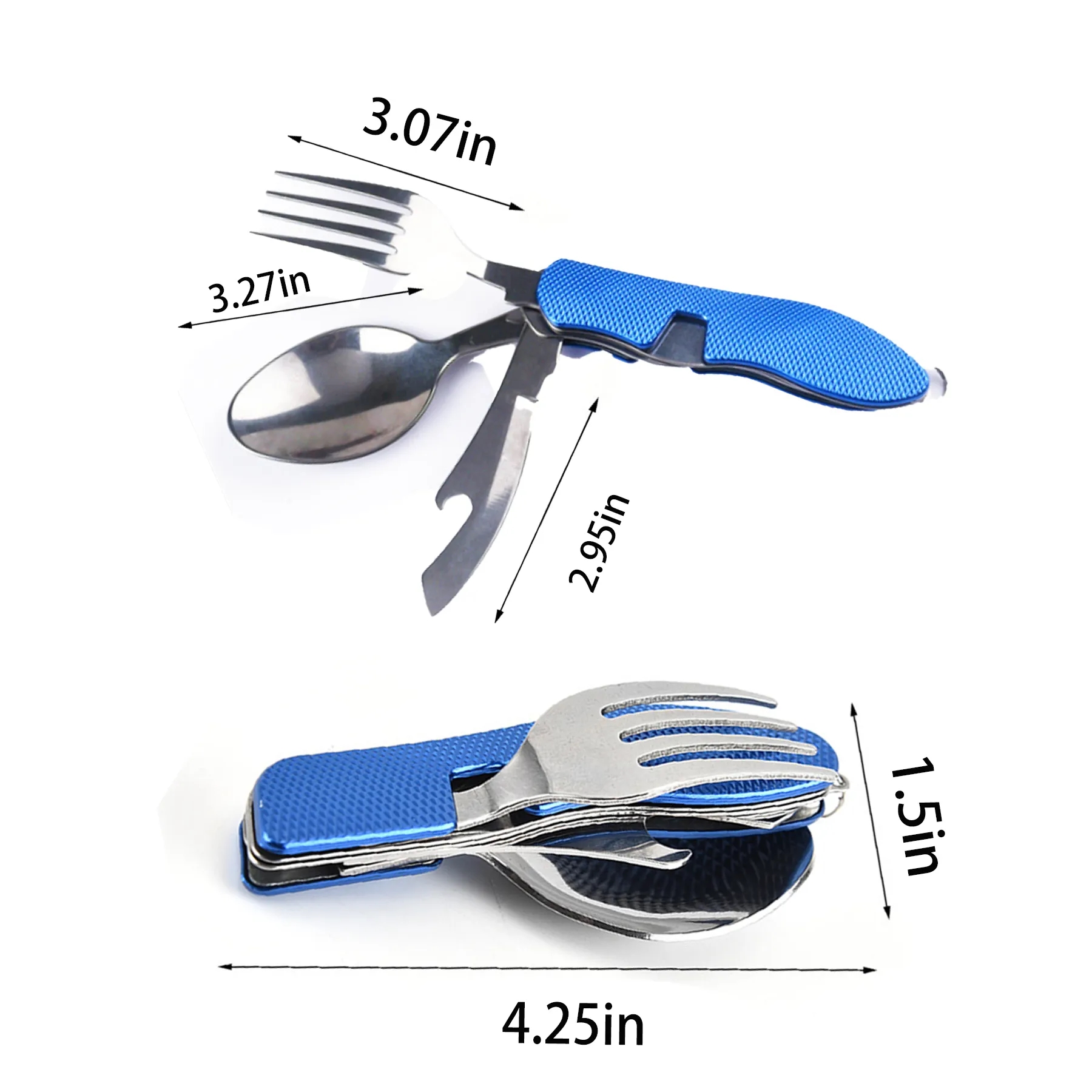 4-in-1 Portable Folding Cutlery 4