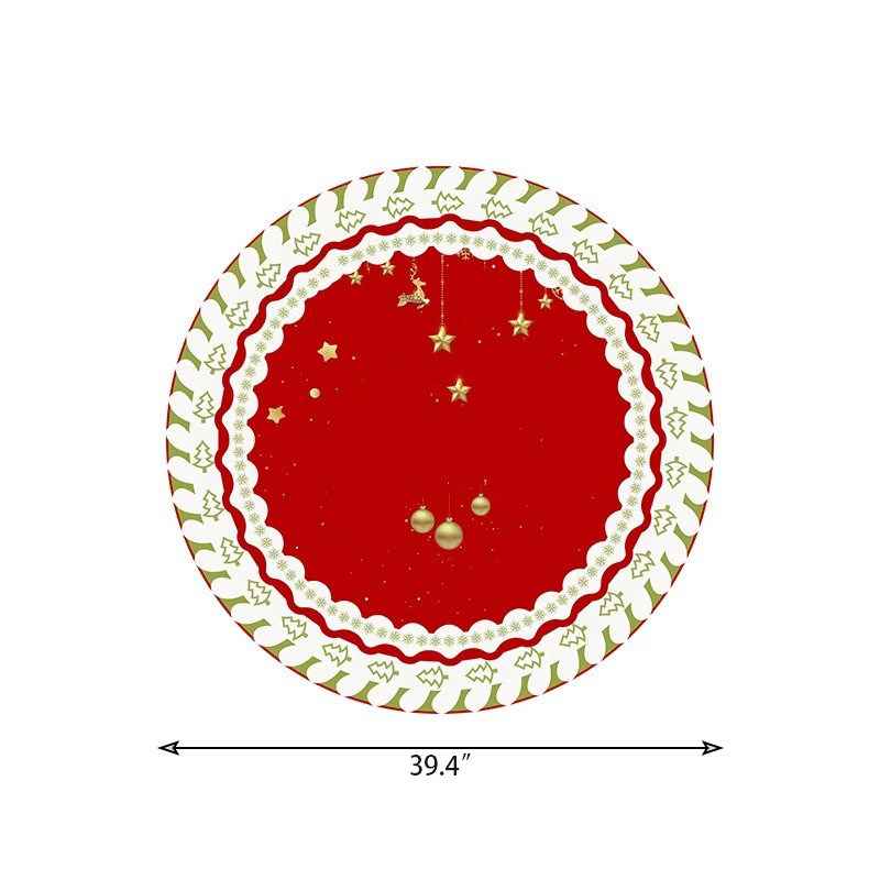 Round Christmas Floor Mat 2