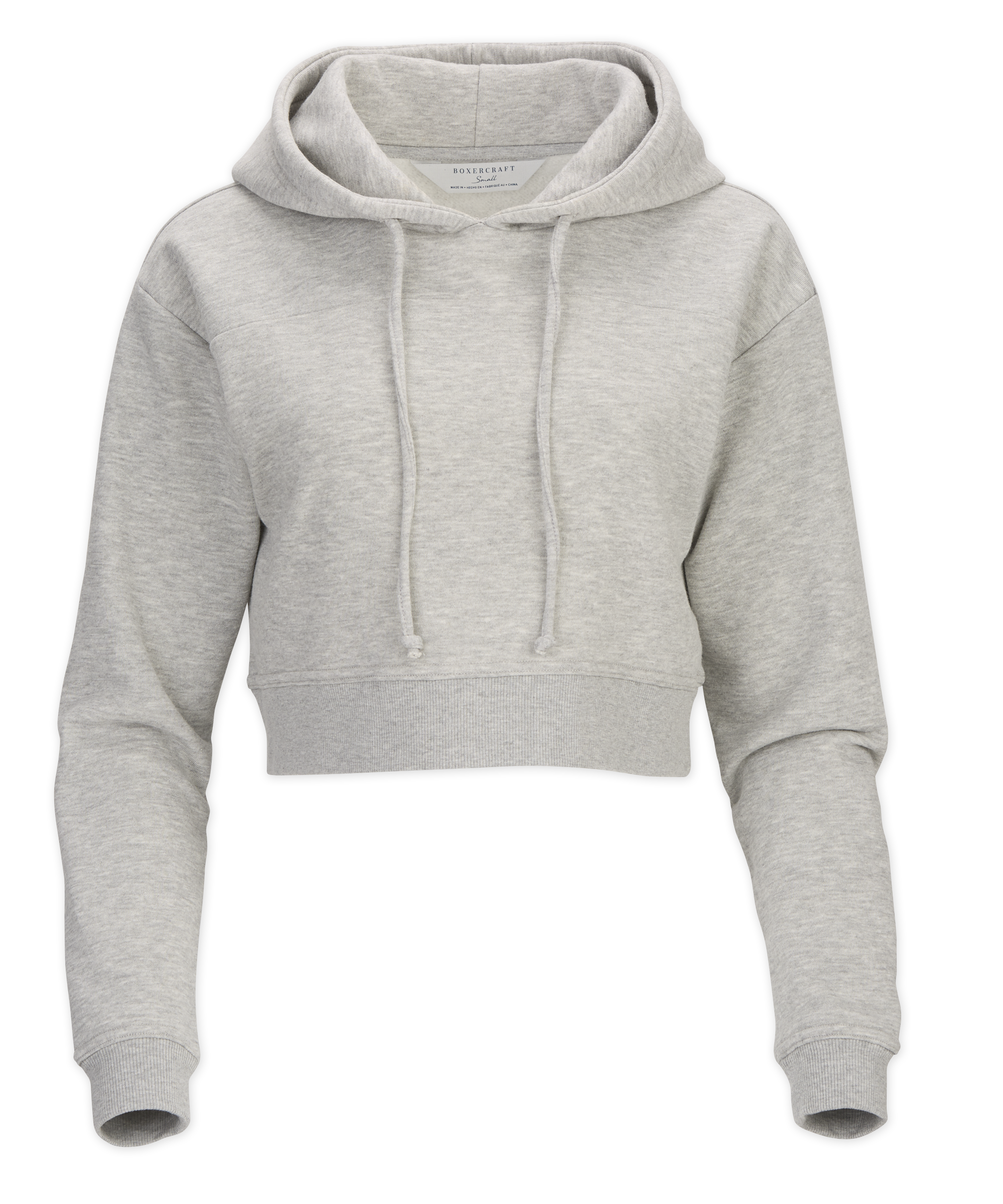 BOXERCRAFT WOMEN'S CROPPED FLEECE HOODIE 5