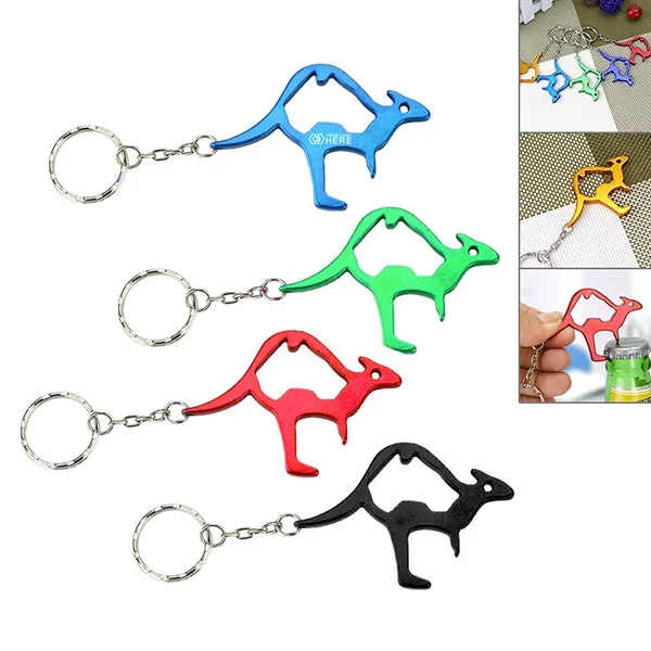 Kangaroo Shape Bottle Opener Keychains 1
