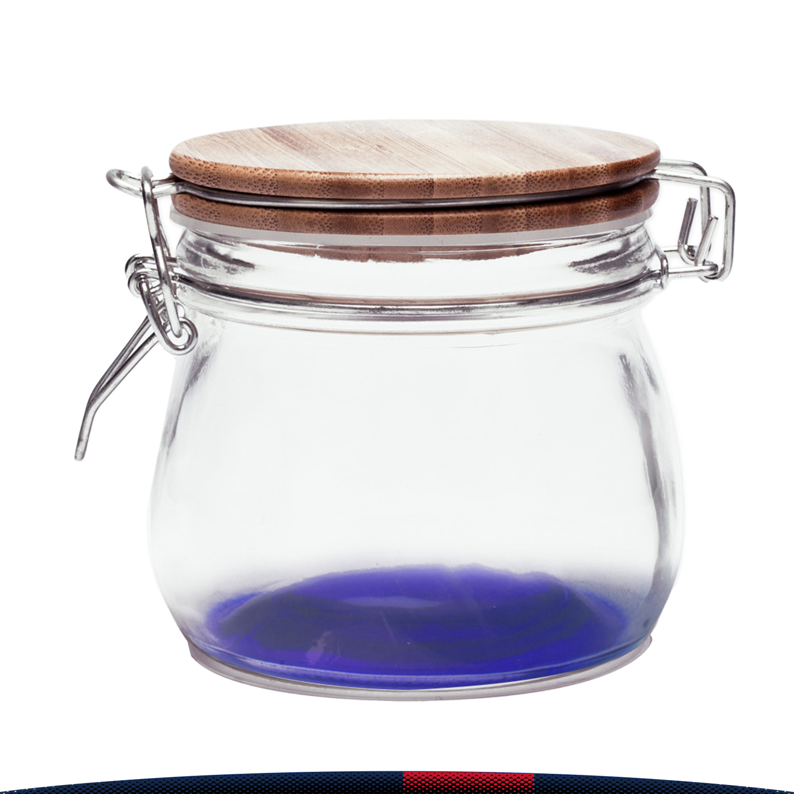 16 oz Glass Candy Jars with Wire Wooden Lids 5
