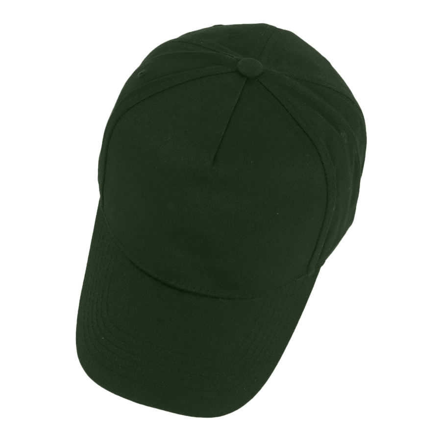 Stock Solid Color Cotton 5-Panel Baseball Cap 24