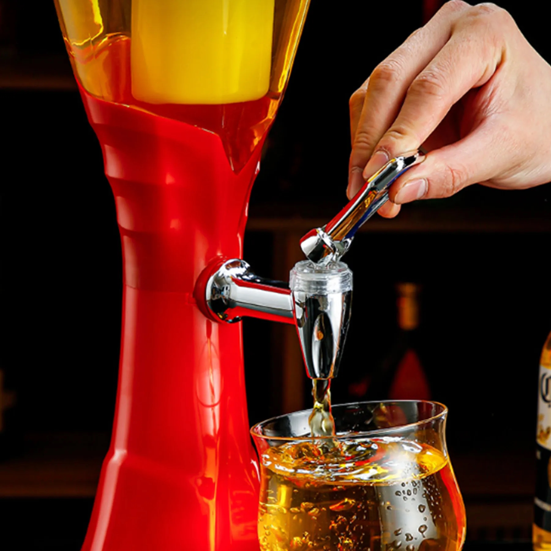 3L Beverage Tower Beer Dispenser With Ice Tube And Spigot 4