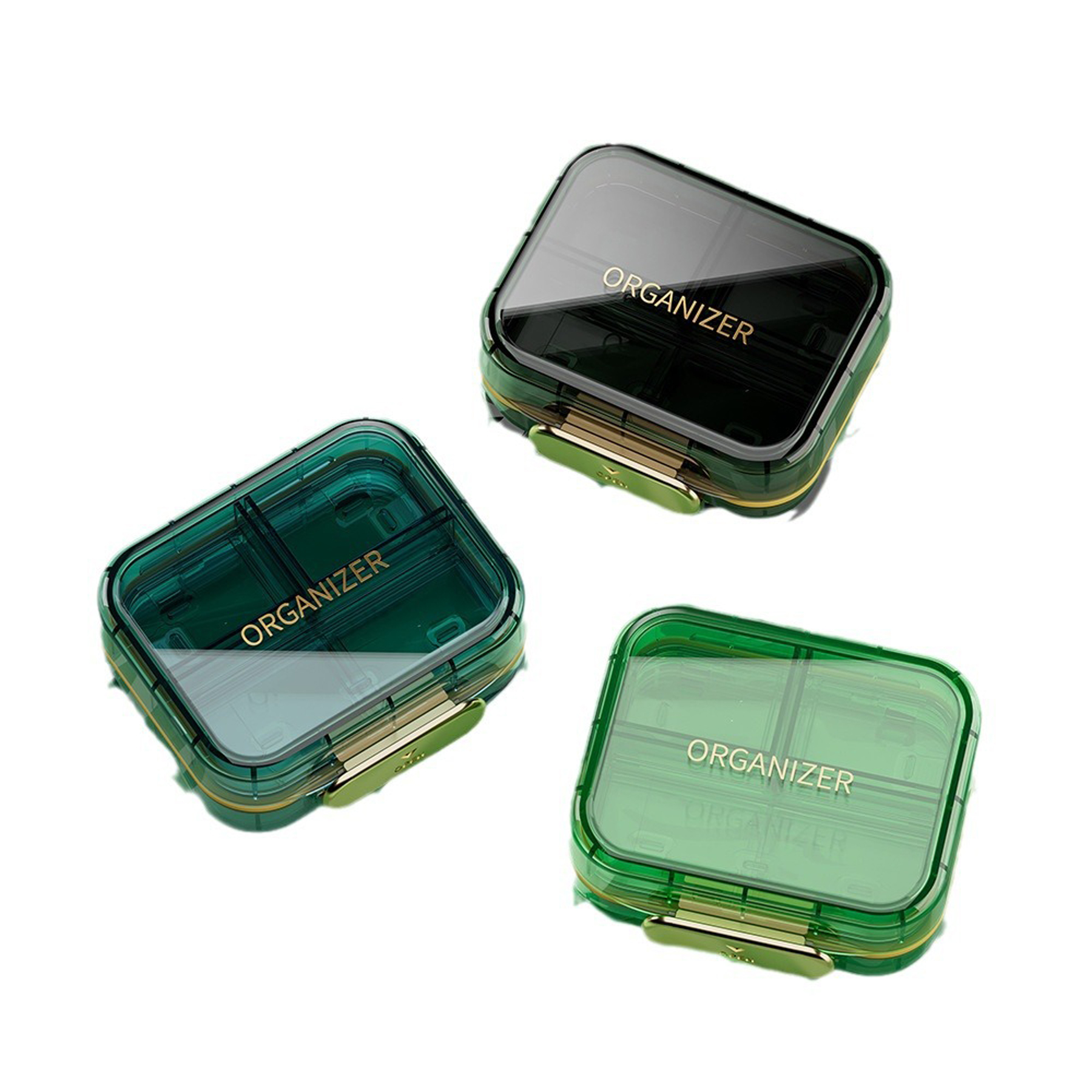 Travel Pill Organizer with 7 Compartments 1