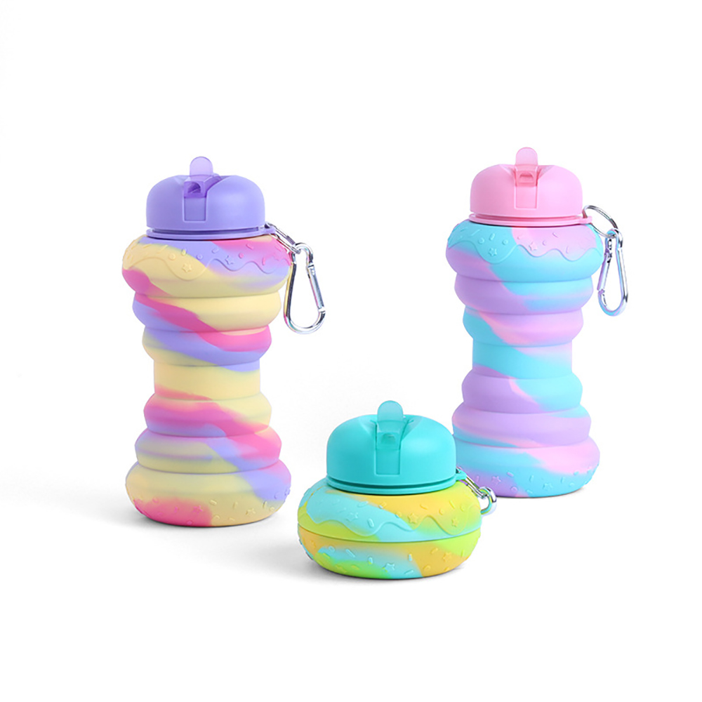 16 oz Silicone Creative Gradient Foldable Bottle 3