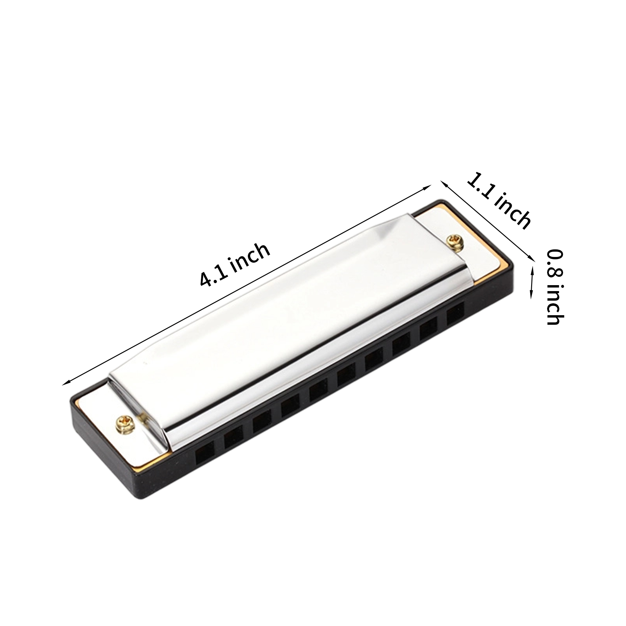 Professional 10 Hole Diatonic Harmonica With Protective Case 2