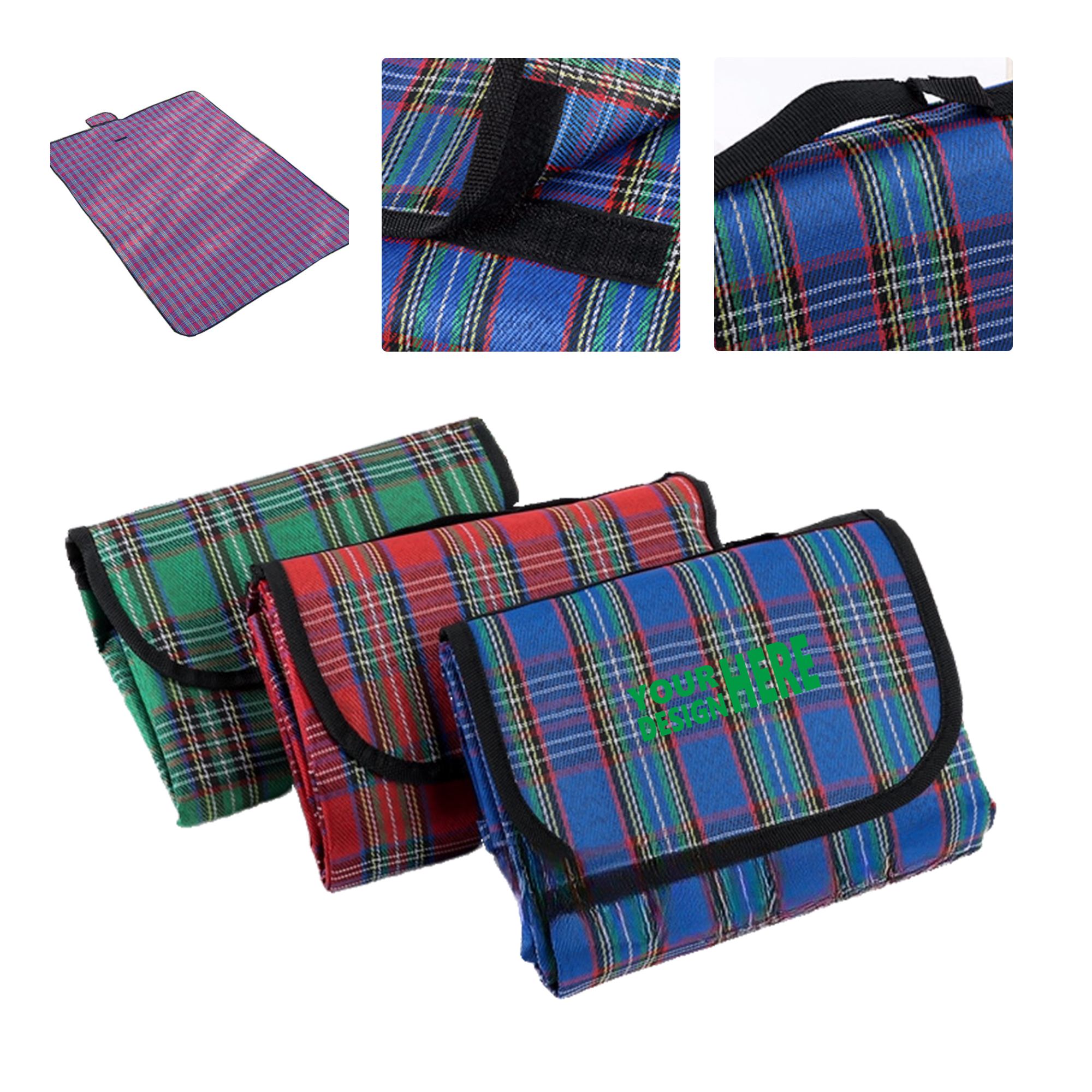 MOQ 50 Foldable Outdoor Camping Blanket Waterproof Picnic Beach Mat 2