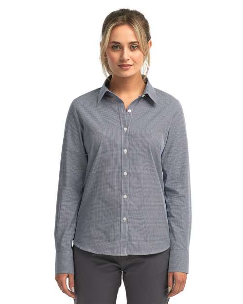 Women's Microcheck Gingham Cotton Shirt - RP320 17