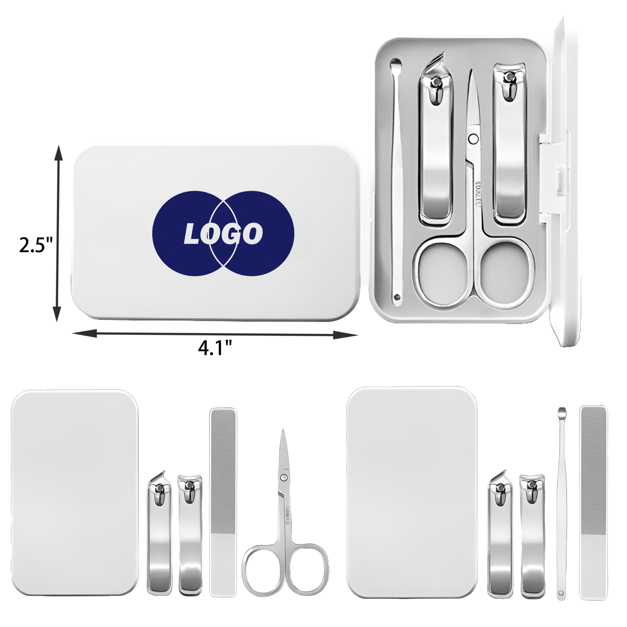 MOQ 50 Versatile Stainless Steel Nail Clippers Set 4