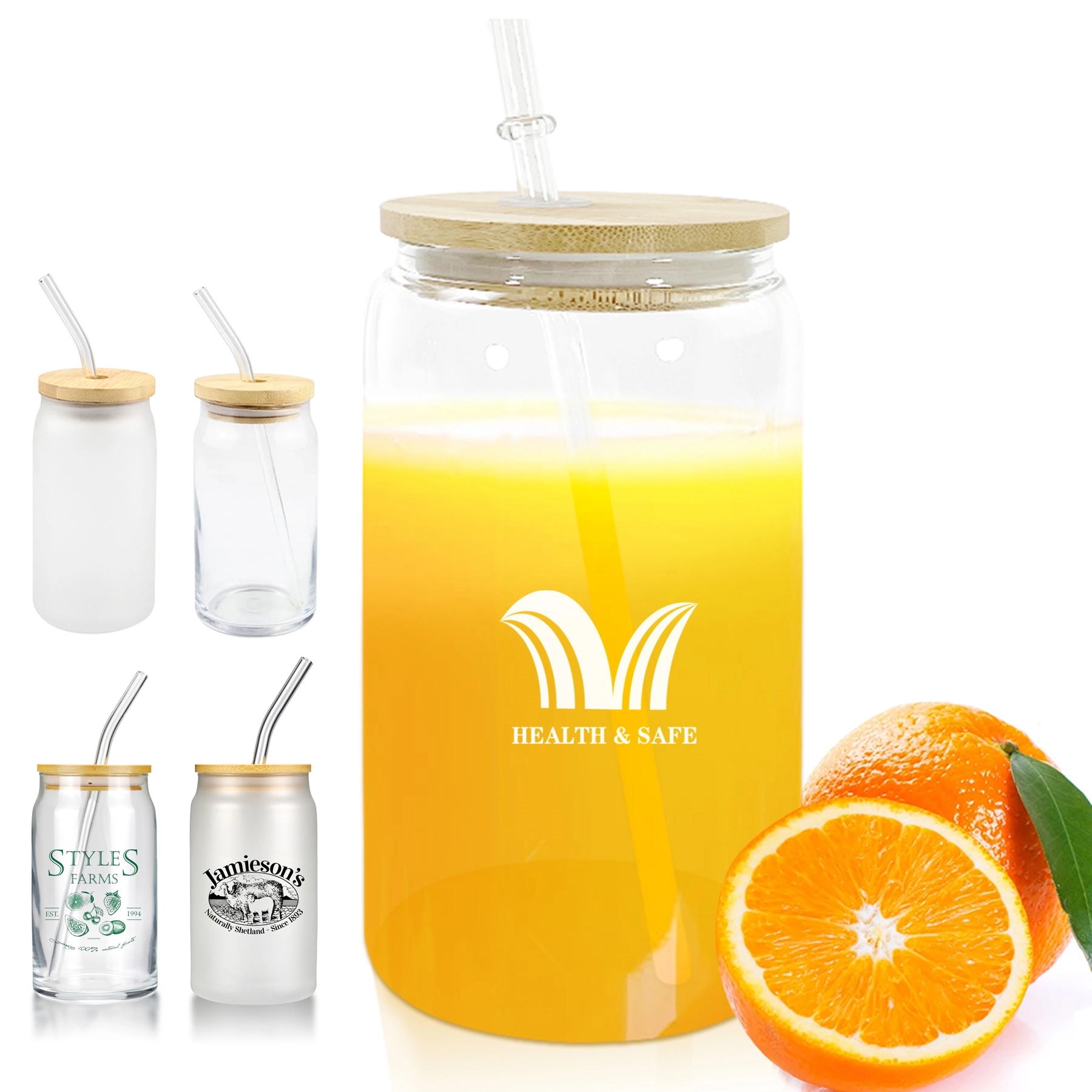 Glass Mason Jar Drink Cup 2