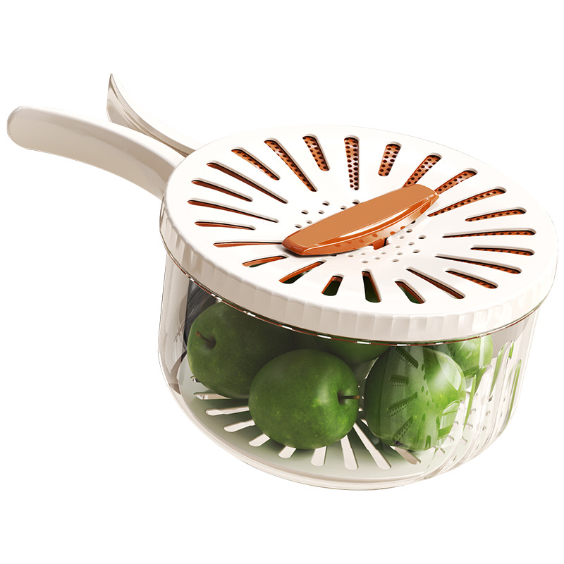 Folding Handle Double Layer Multifunctional Drainer Basket 4